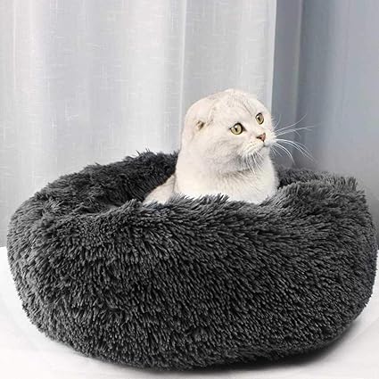 Cama Perro o Gato Grande Gris Oscuro *90 cm*